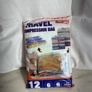 Hibag 12 Combo Travel Compression Bags 6 Suitcase Size & 6 Carry-On Size